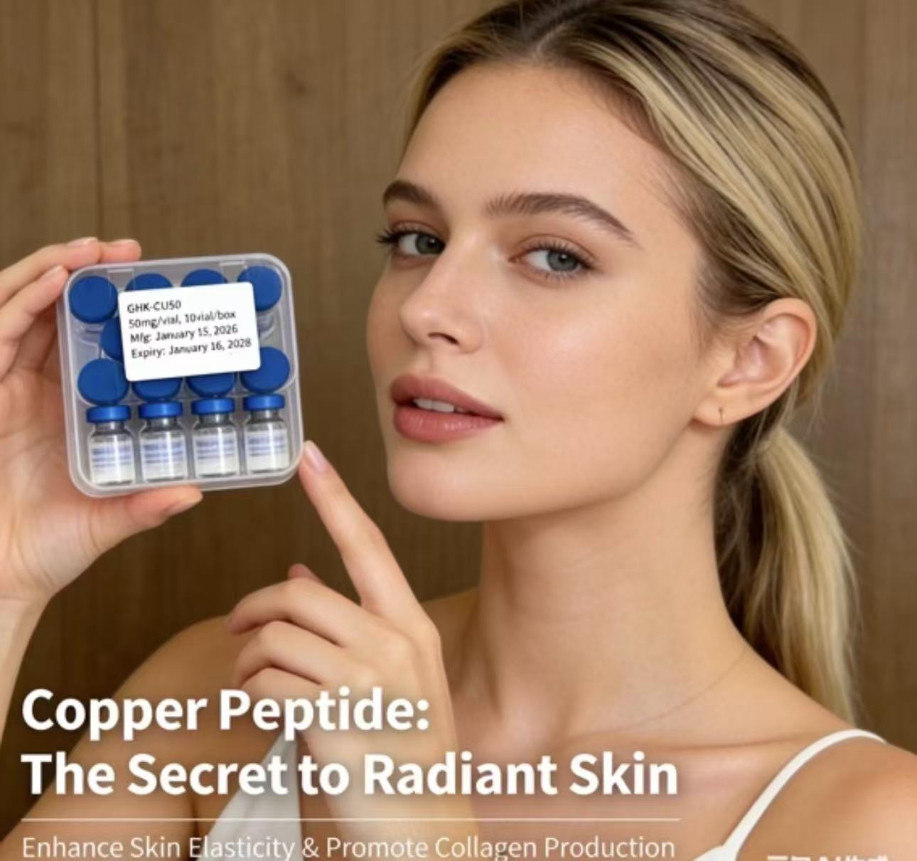 Skincare Ingredients - Proszek peptydu miedziowego GHK-Cu o czystości